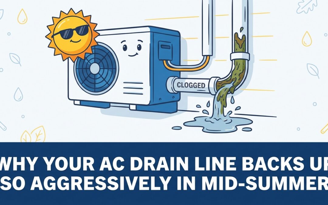 Why Your AC Drain Line Backs Up So Aggressively in Mid-Summer